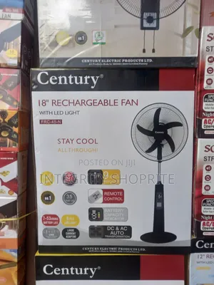 Century 18" Rechargeable Fan With Led Light Frc-45-n