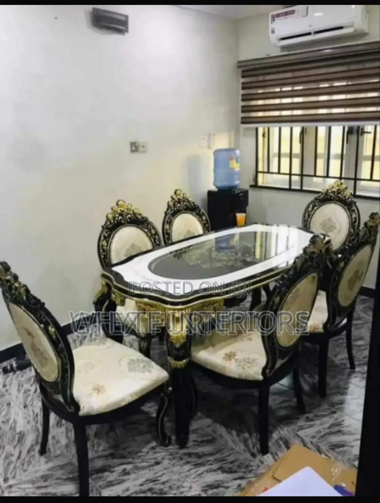 Black and Cream Turkish Dinning Set