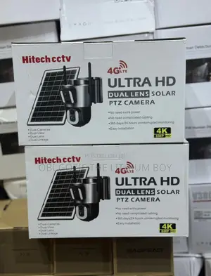 Ubox Dual Lens 8mp Graphics Solar CCTV Camera Now Available in Stock.