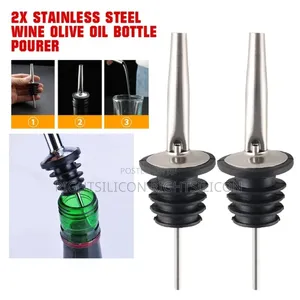 Usa Stainless Steel Bottle Pourer Wine Olive Oil Dispenser Spout Kitch