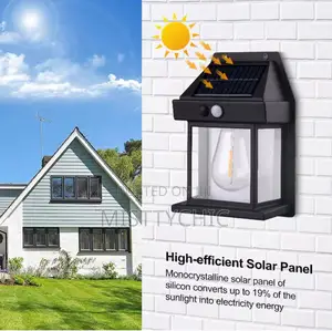 Solar Wall Light Outdoor Sconce Motion Sensor