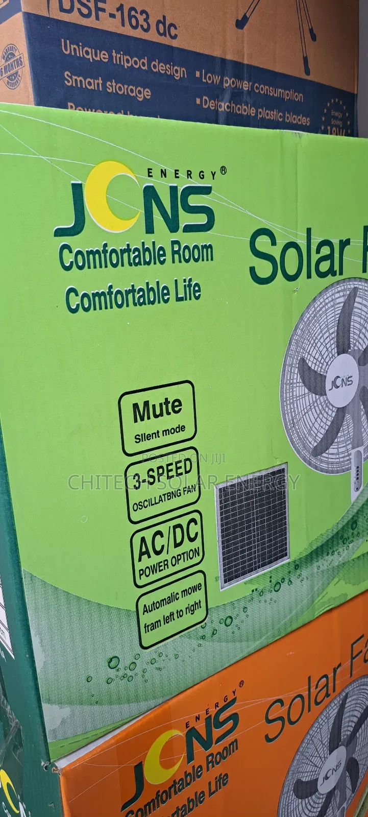 Solar Fan With Lithium Battery and Panels