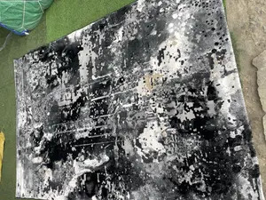 Black Pattern Center Rug