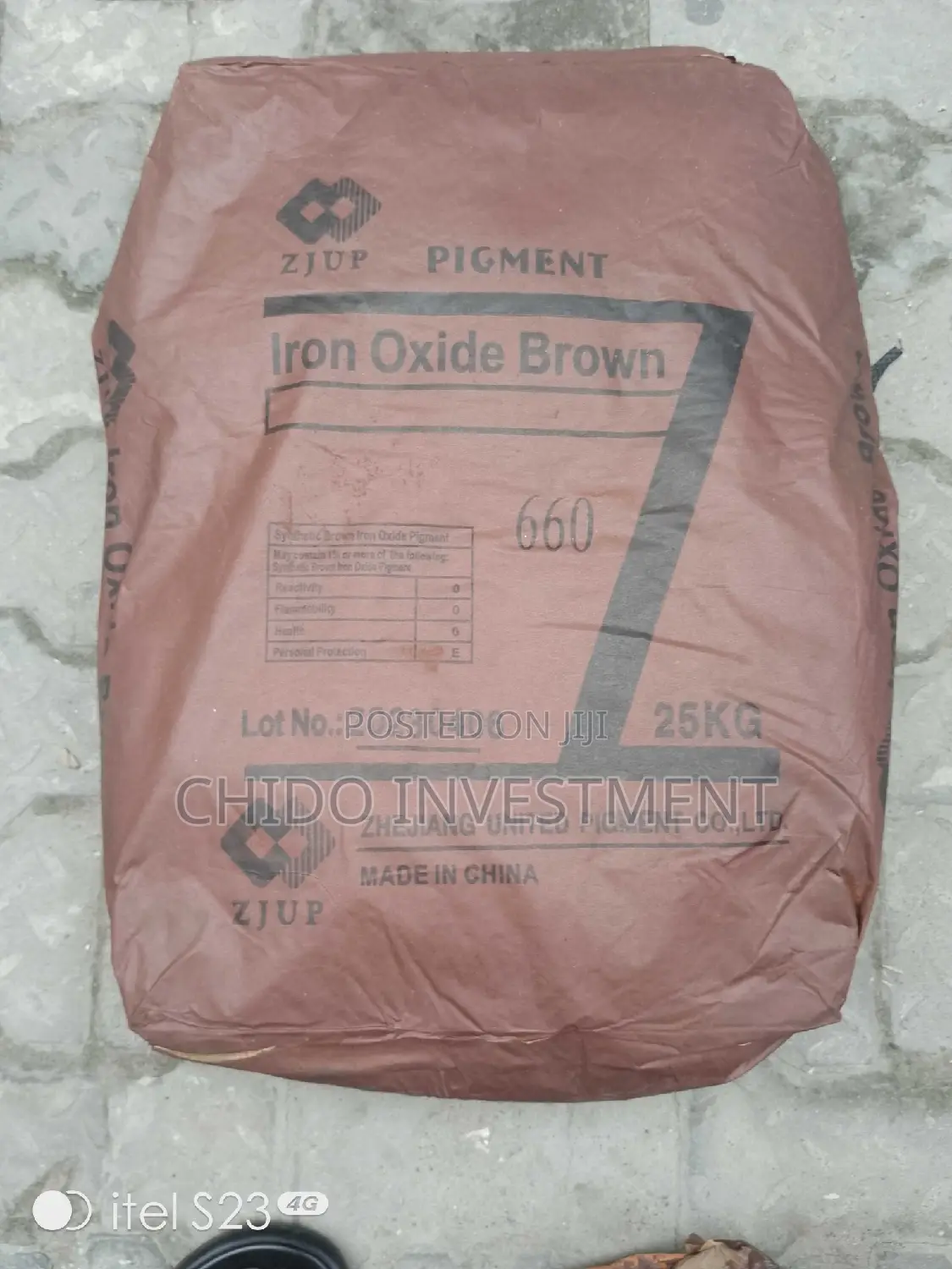 Brown Iron Oxide Pigment Cement
