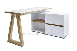 2 Drawer L-Shape Corner Desk Shell With 2 Storage Compartments,