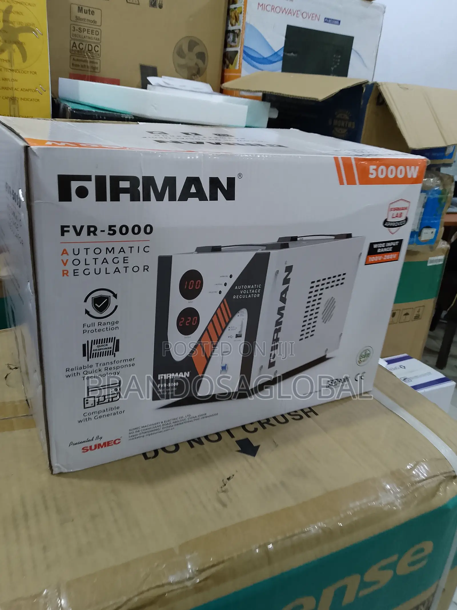 Firman 5000watts Stabilizer With Usb Port / FVR-5000