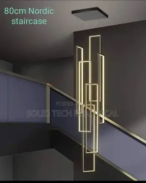 6 Drops Nordic Staircase Droplight Chandelier for High Ceiling