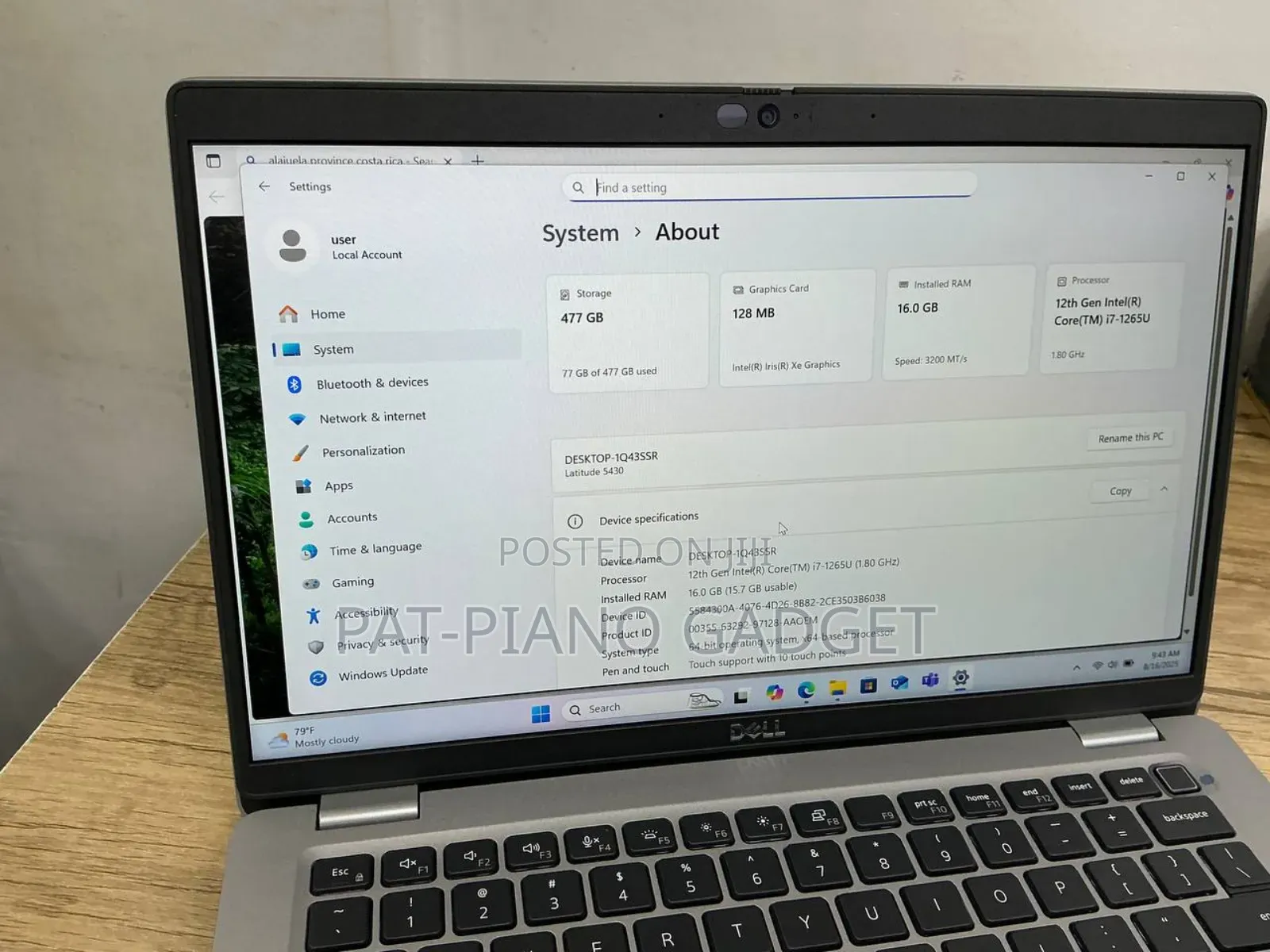 Laptop Dell Latitude 6430u 16GB Intel Core I7 SSD 512GB