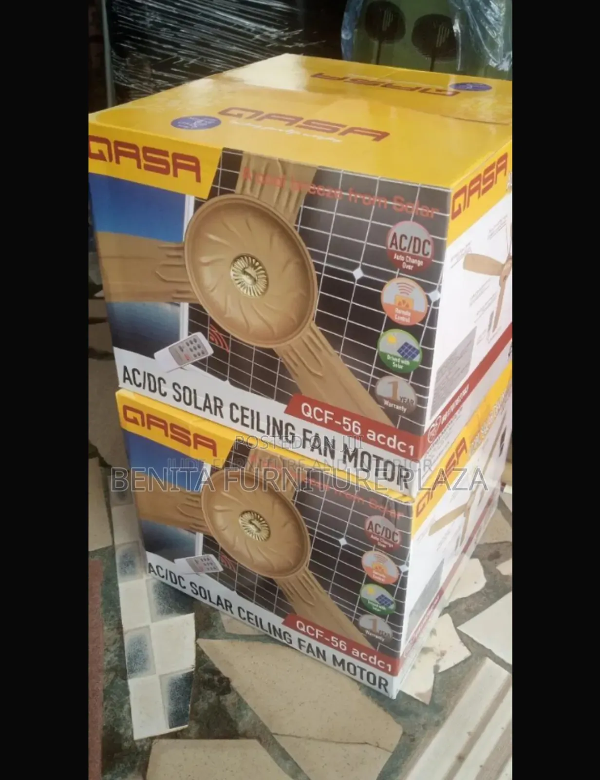 Solar Ceiling Fan Big Blade