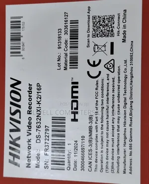 Hikvision 32channel Acusense NVR With Poe