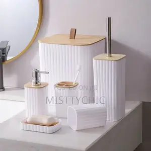 6 Pieces Bathroom Accessories Soap Dispenser Box
