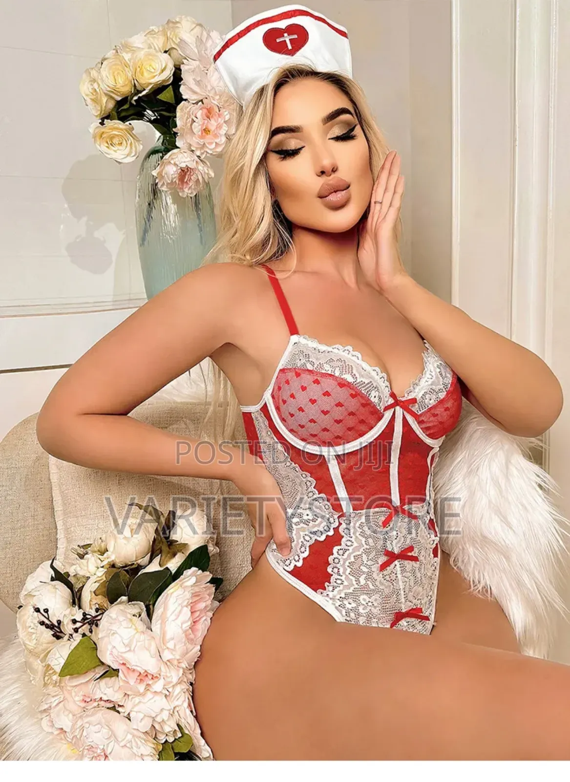 Sexy Nurse Uniform Jumpsuit
