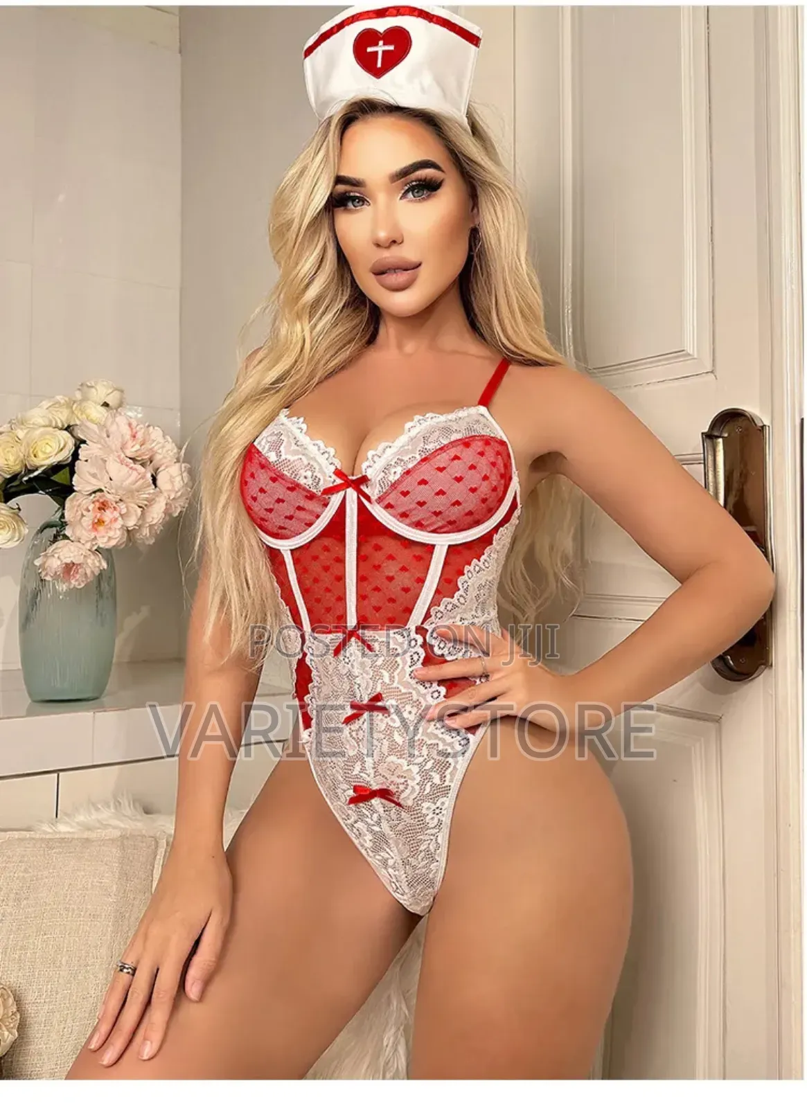 Sexy Nurse Uniform Jumpsuit