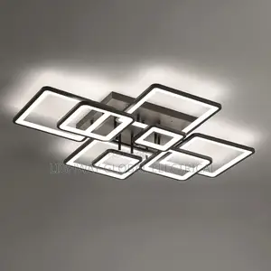 Rectangular Grid Modern Led Flosh Chandelier