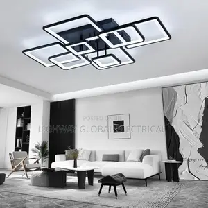 Rectangular Grid Modern Led Flosh Chandelier