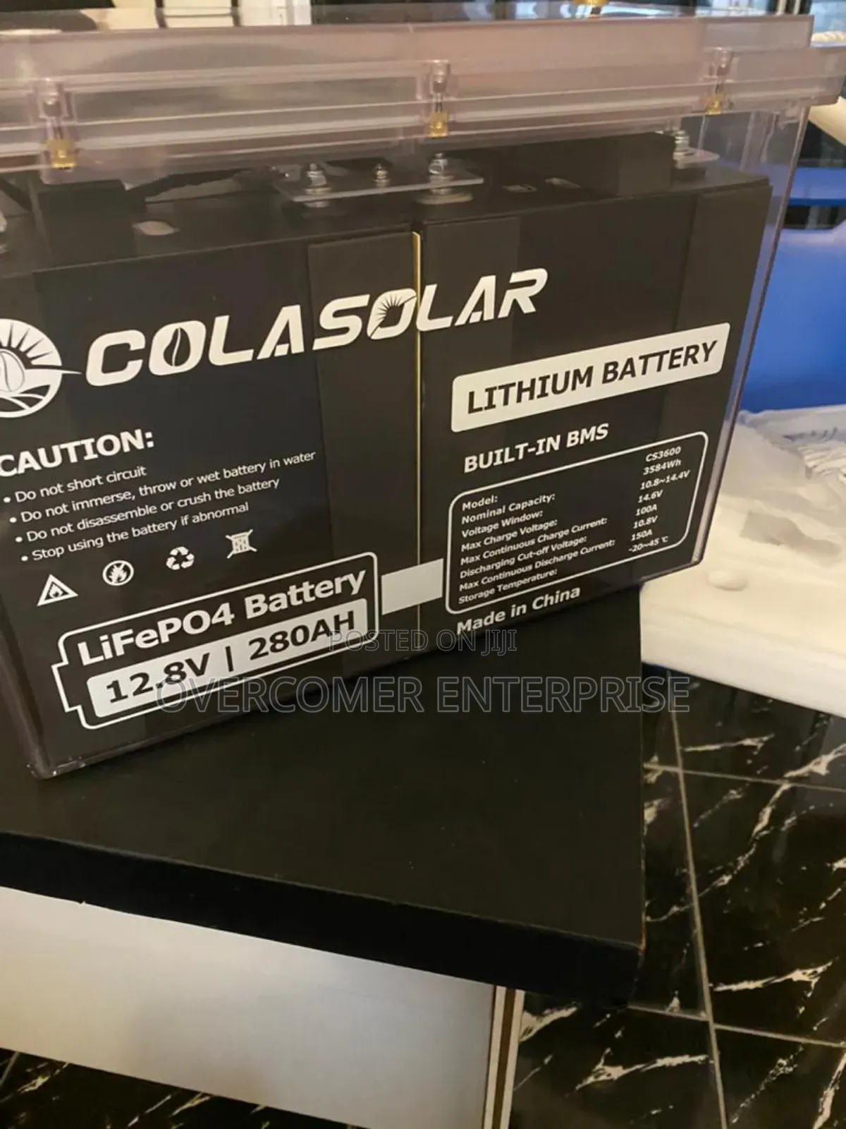 Cola Solar Lithium Ion Battery 280ah