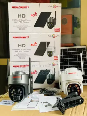 Solar Camera Ubox PTZ Single Lens 8mp It Uses Sim Card and Memory