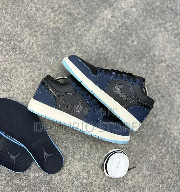 Nike Air Jordan Low Se Navy Black Snakeskin Dark Obsidian in