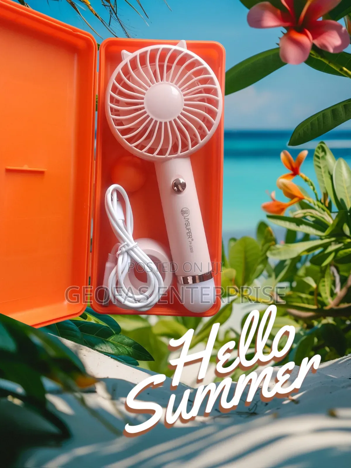 High Powerful Handheld Rechargeable Mini Fan With Led Light