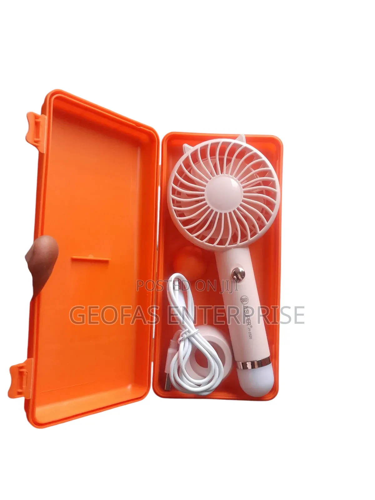 High Powerful Handheld Rechargeable Mini Fan With Led Light