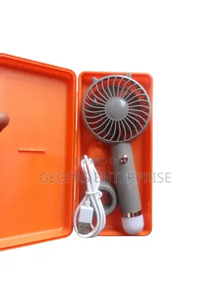 High Powerful Handheld Rechargeable Mini Fan With Led Light