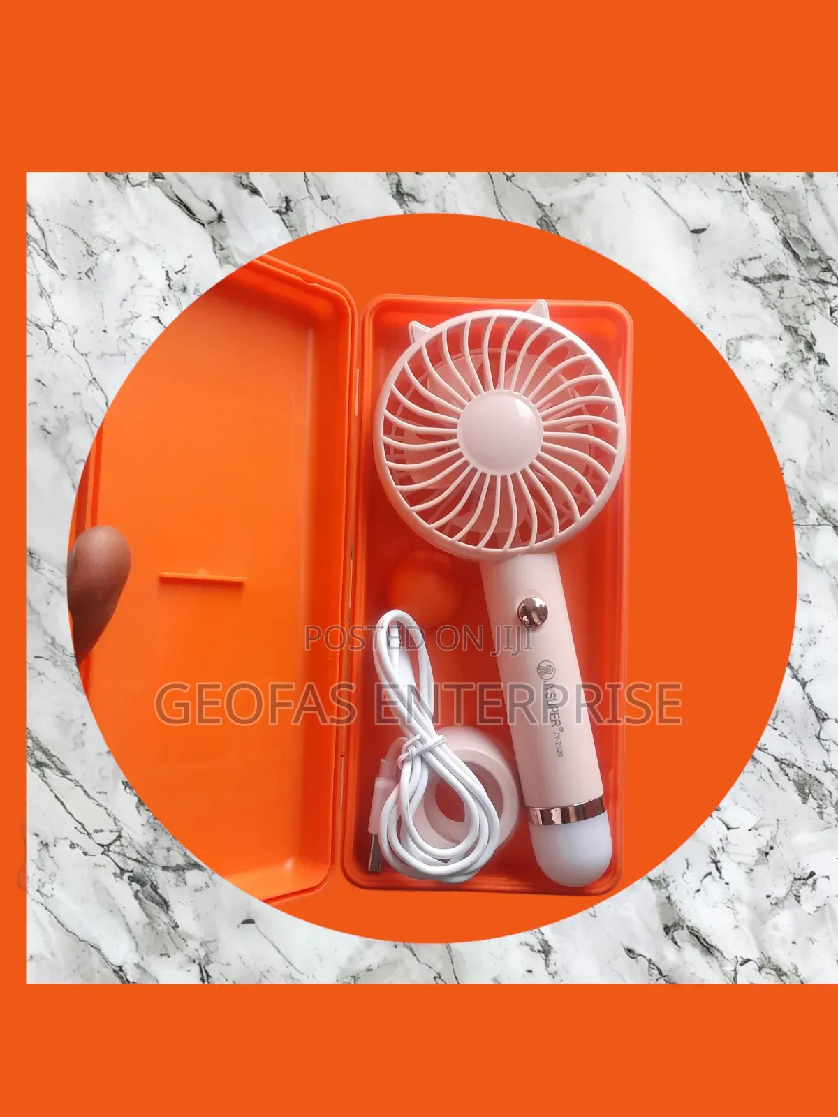 High Powerful Handheld Rechargeable Mini Fan With Led Light