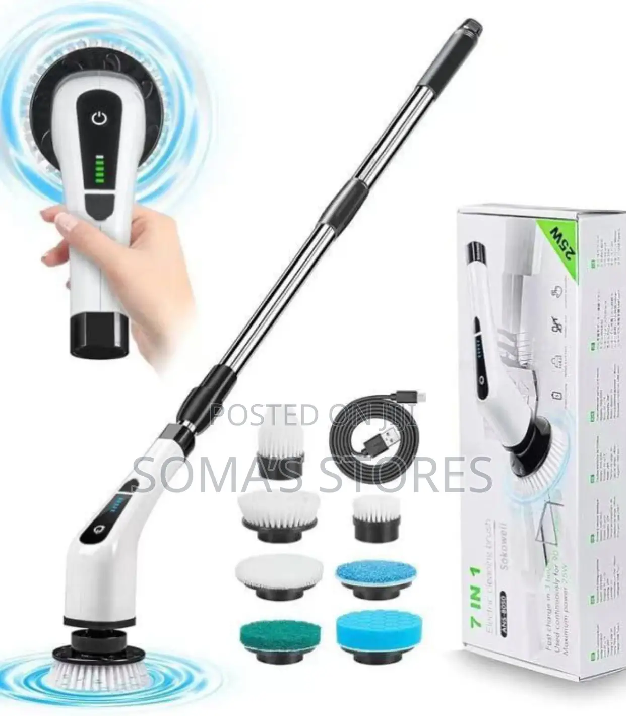 7 in 1rechargeable 2025 Spin Scrubber