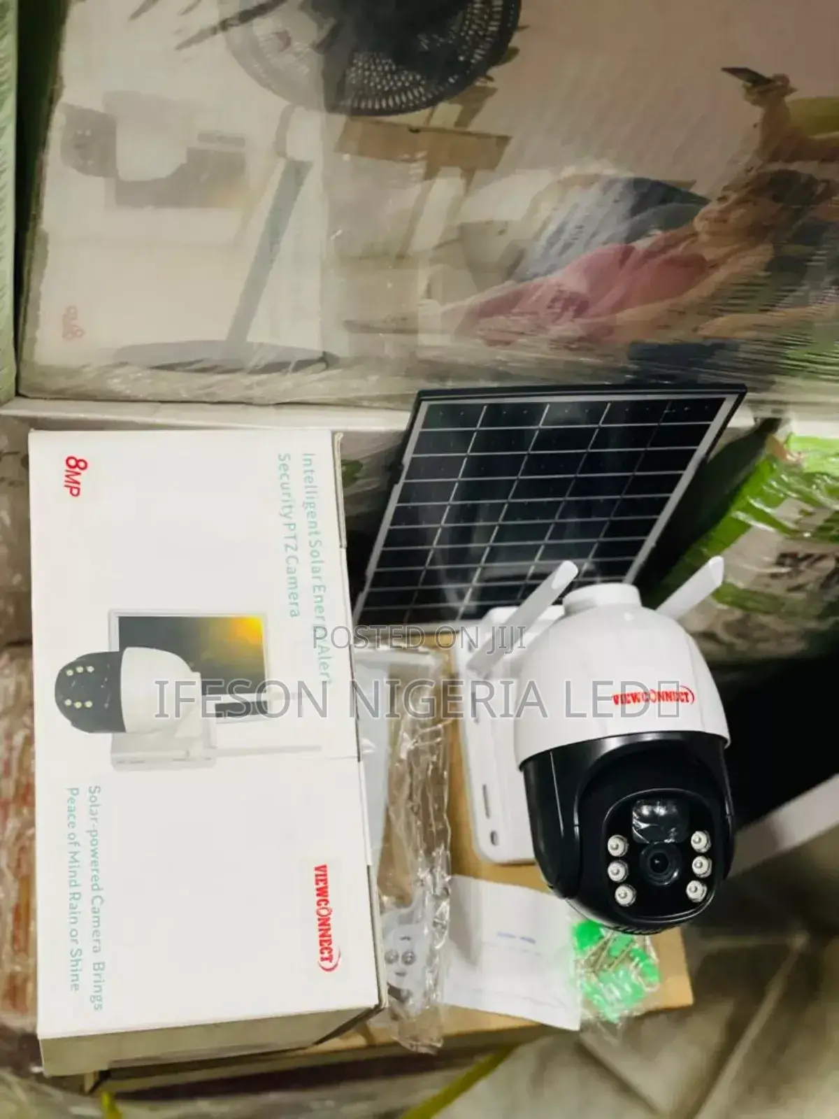 Solar Camera V380 Single Lens 8maga Pixel It Uses Sim Card and Memory
