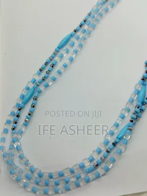 Bigger Waist Ladies Blue Waist Beads - 3layers