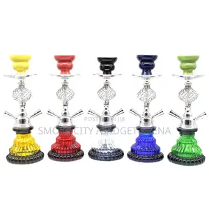 Classic Double Hose Glass Shisha Hookah Pot Shisha Pot