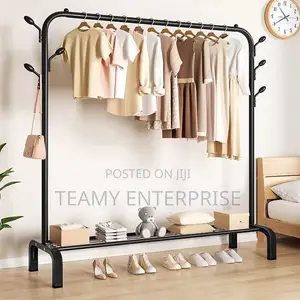 Heavy Duty Clothes Hanger With Bottom Shelve for Shoe - Tyre Movements