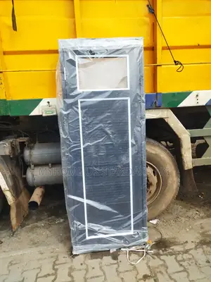 PVC Toilet Door Black and White Line