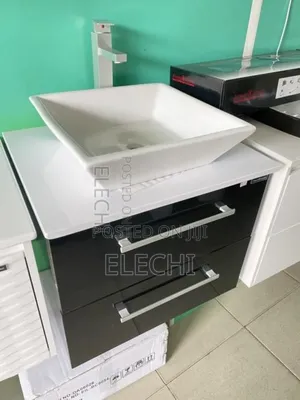 Water Resistant Cabinet Basin Black (60cm)