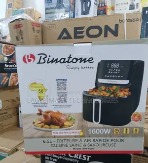 Crispy Healthy! 6.5l Binatone Air Fryer for Oil-Free Cooking