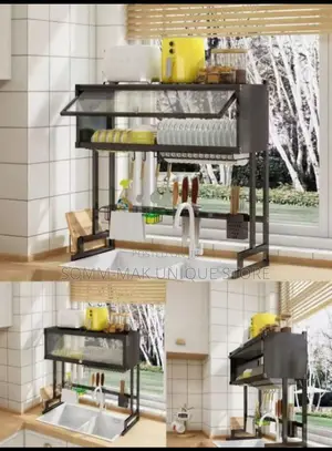 Adjustable Dish Drying Rack Over the Sink Kitchen Counter 65cm