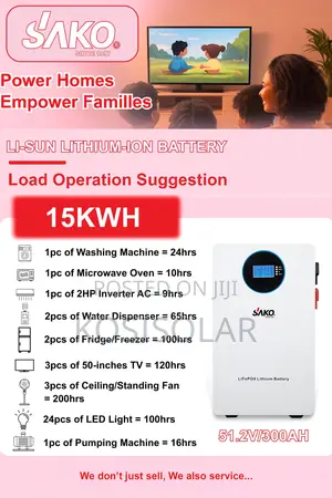15kwh 48v Sako Lilthum Ion Battery
