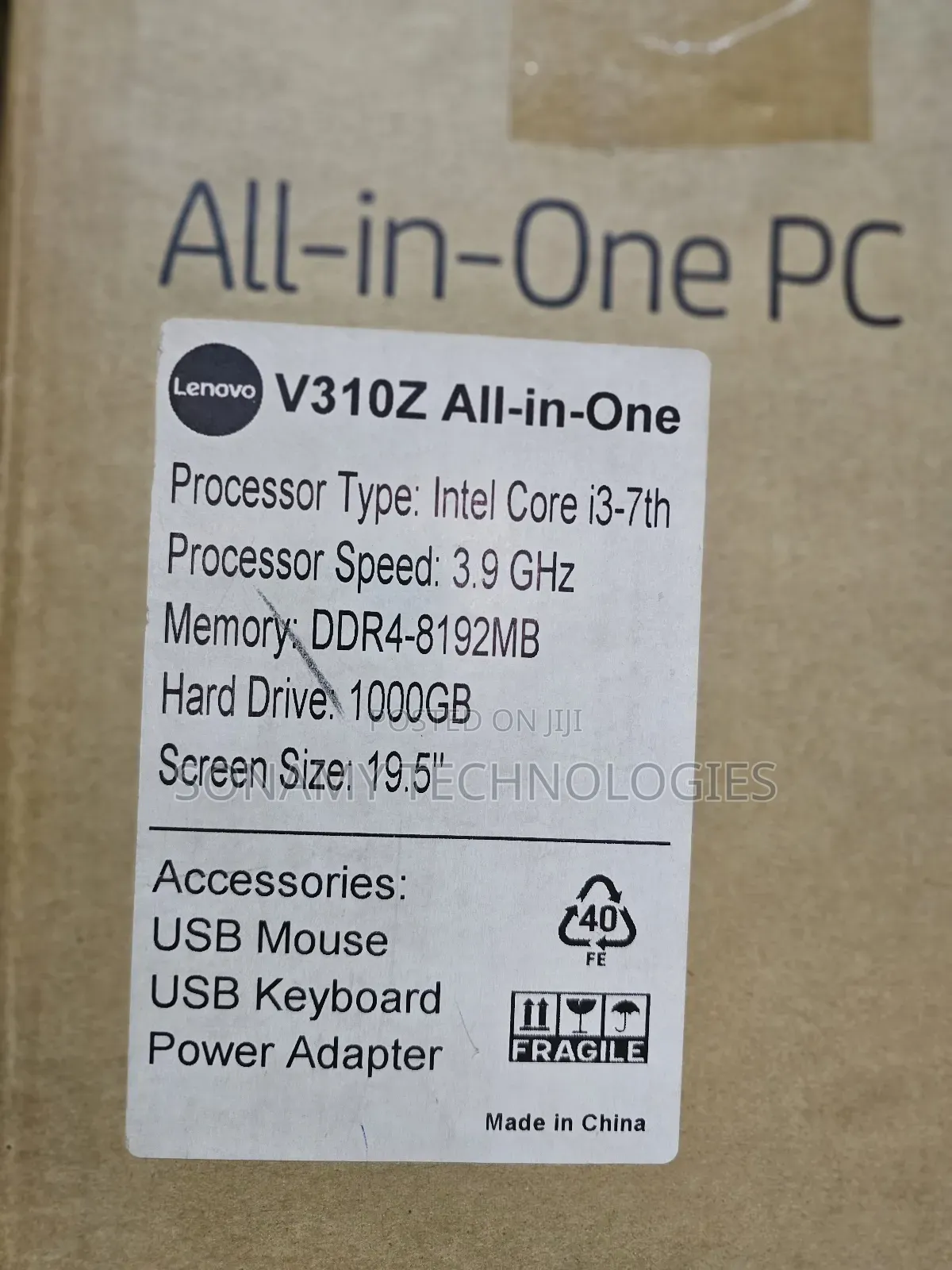 Desktop Computer Lenovo V310z AIO 8GB Intel Core I3 HDD 1T