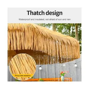 Outdoor Thatch Roof Waterproof Umbrella -Khaki Colour