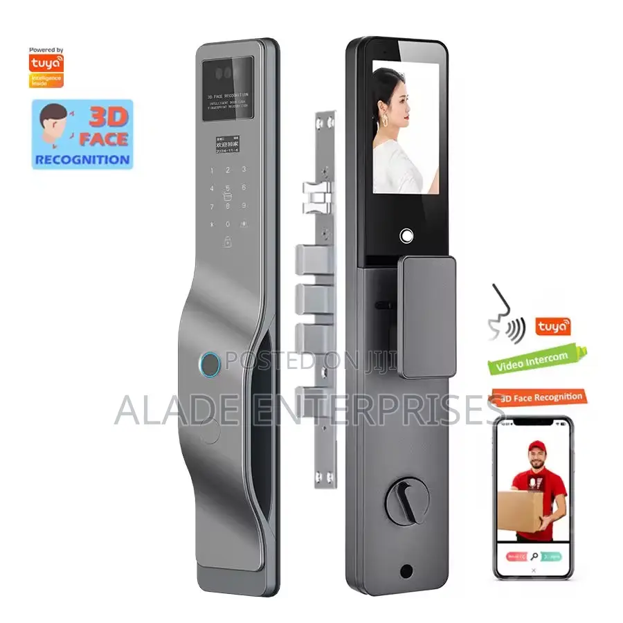 Video Intercom Smart Lock Tuya App Digital Biometric Face Recognition