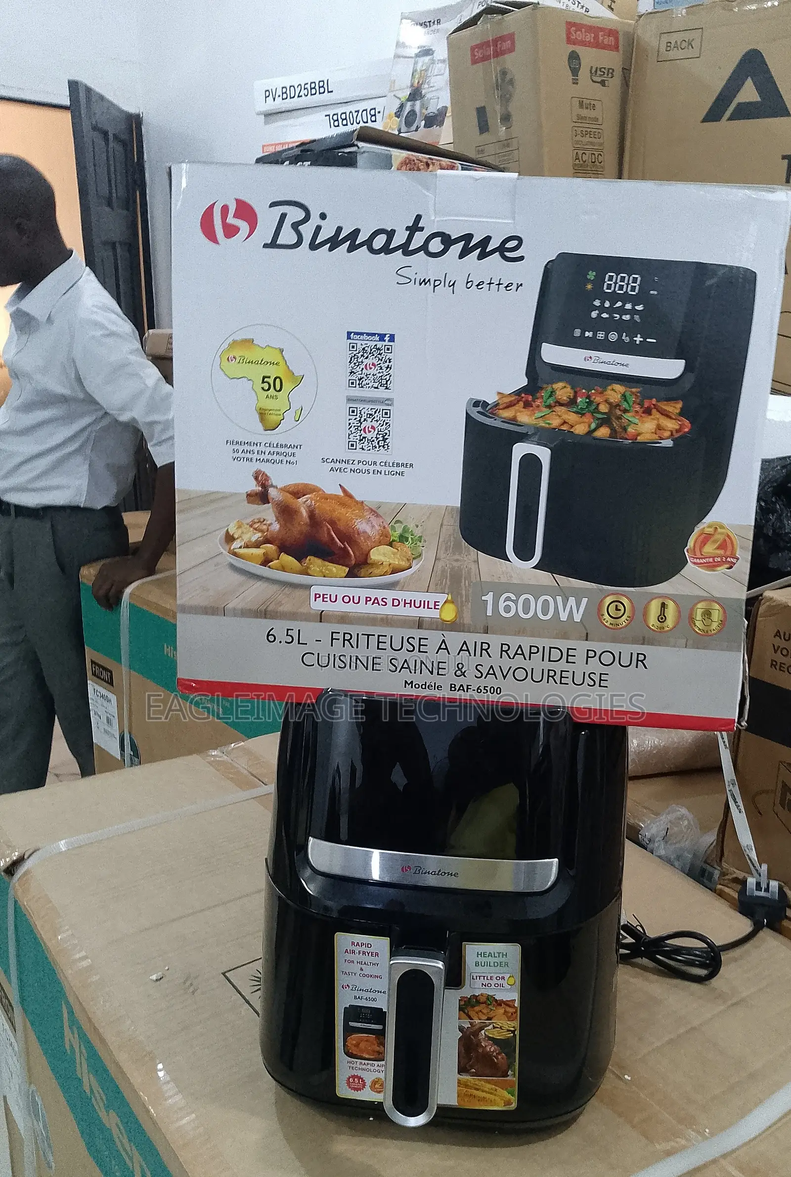Large Efficient – Binatone 6.5l Air Fryer