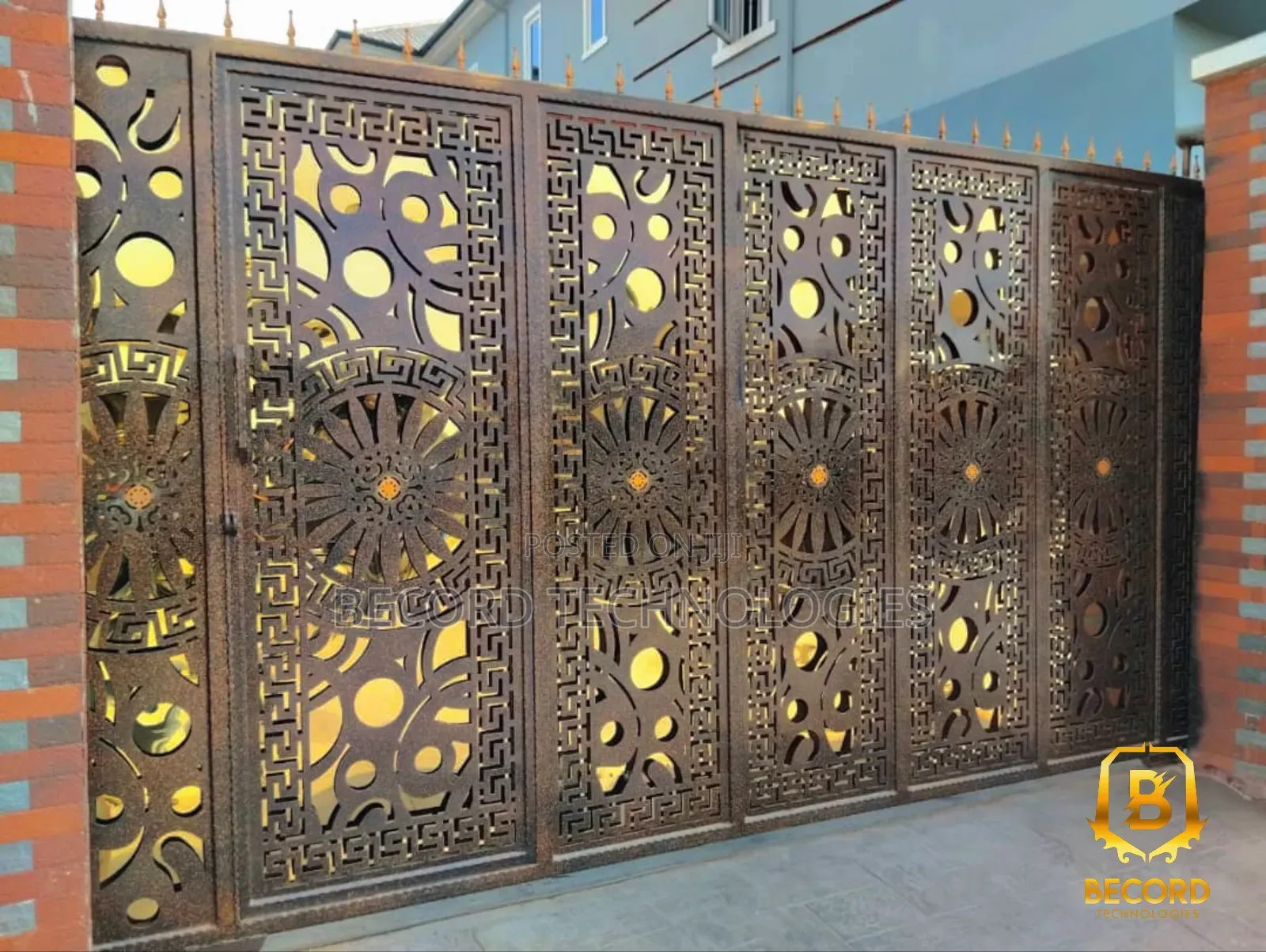 Modern Laser Cut Stainless Gate