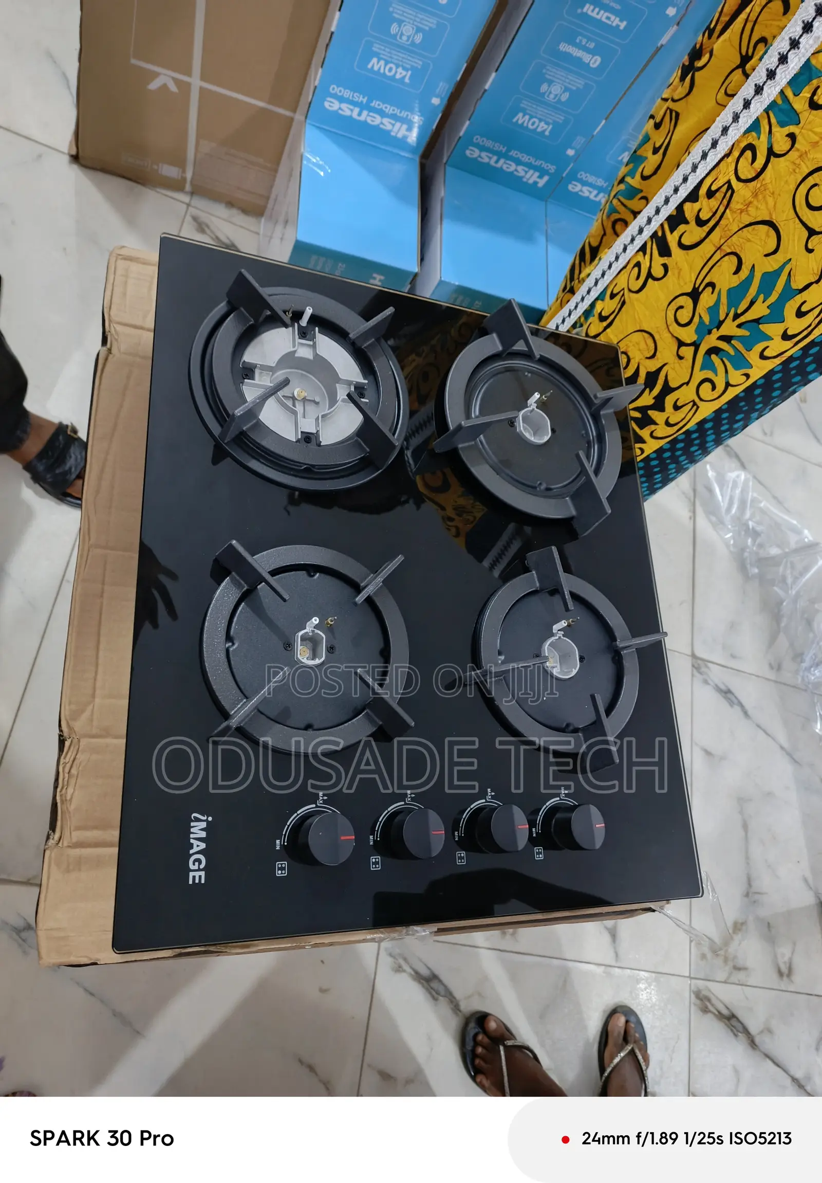 Image 4 Burner Gas Hob Built in Easy Cooking