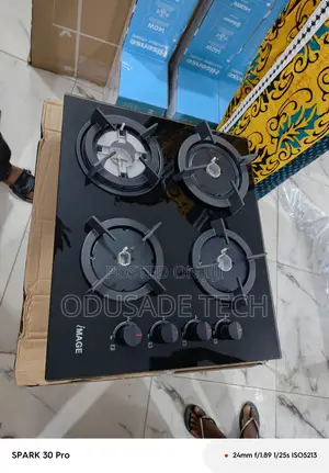 Image 4 Burner Gas Hob Built in Easy Cooking