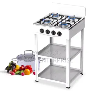Sokany 4 Burners Gas Cooker Stove With 2 Tiers Storage Rack