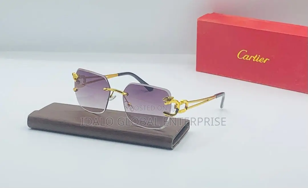 Leopard Rimless Sunglasses