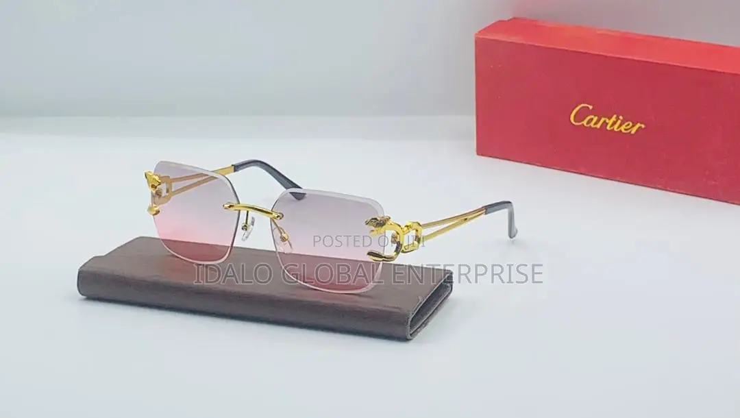 Leopard Rimless Sunglasses