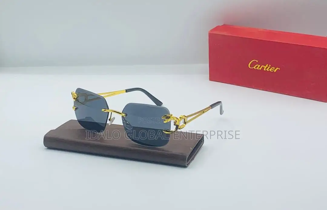 Leopard Rimless Sunglasses
