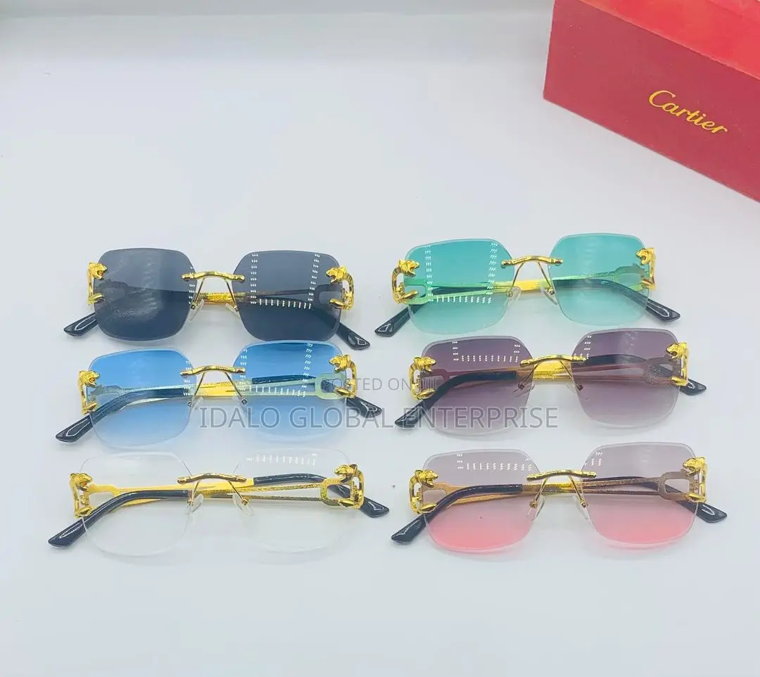 Leopard Rimless Sunglasses