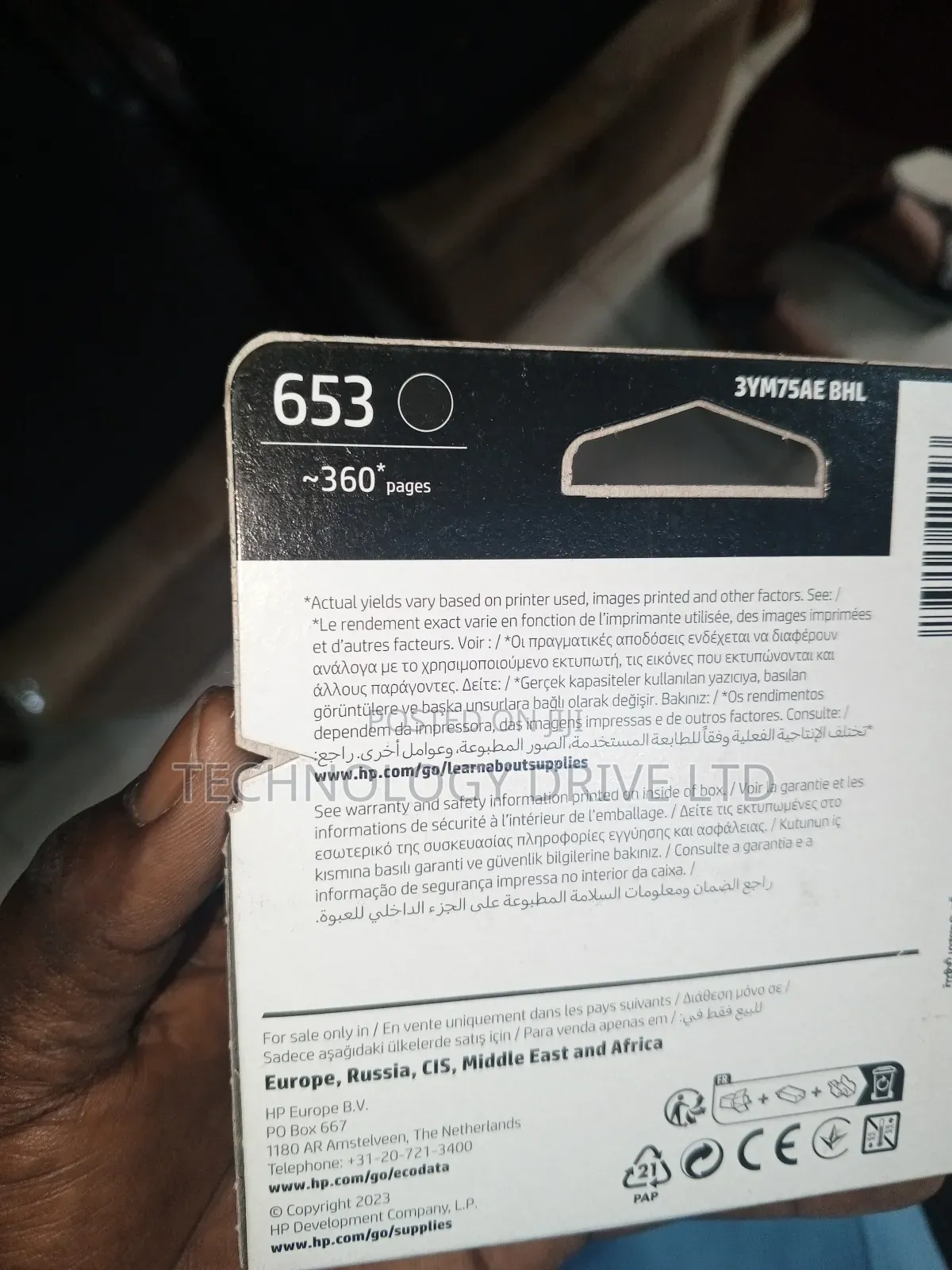 Hp 653 Ink Black