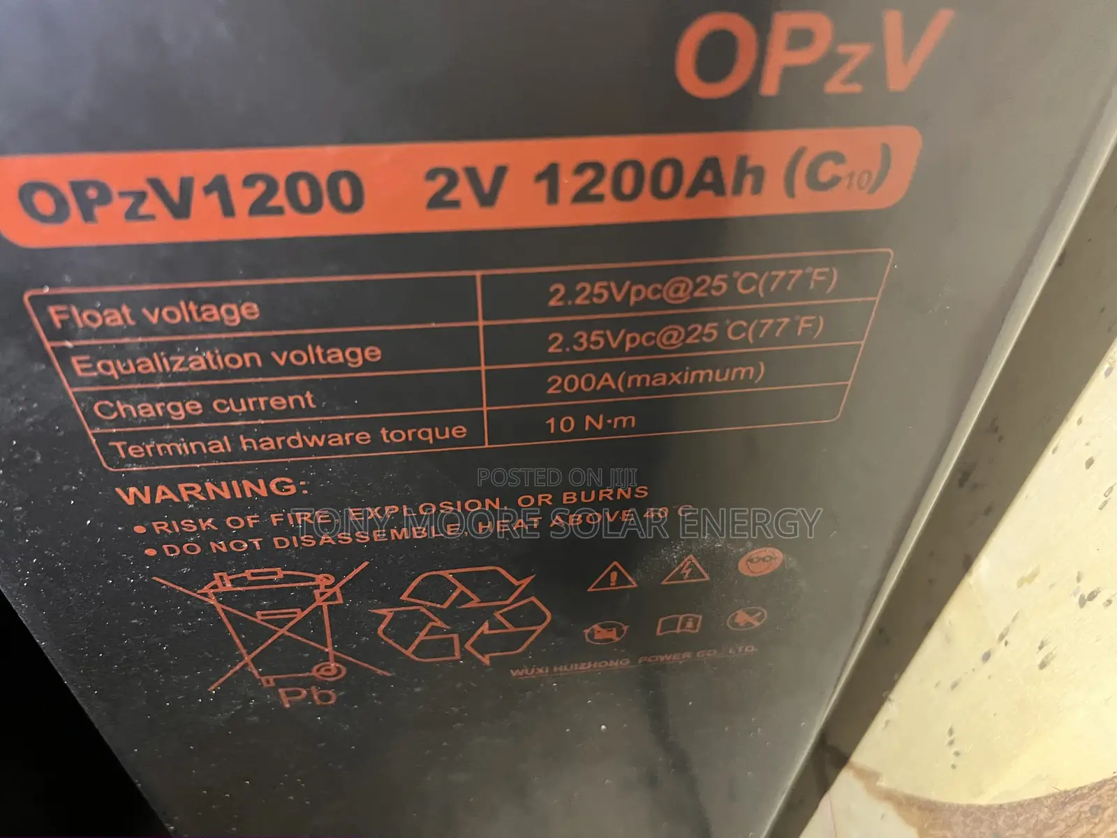 1200ah 2v Battery